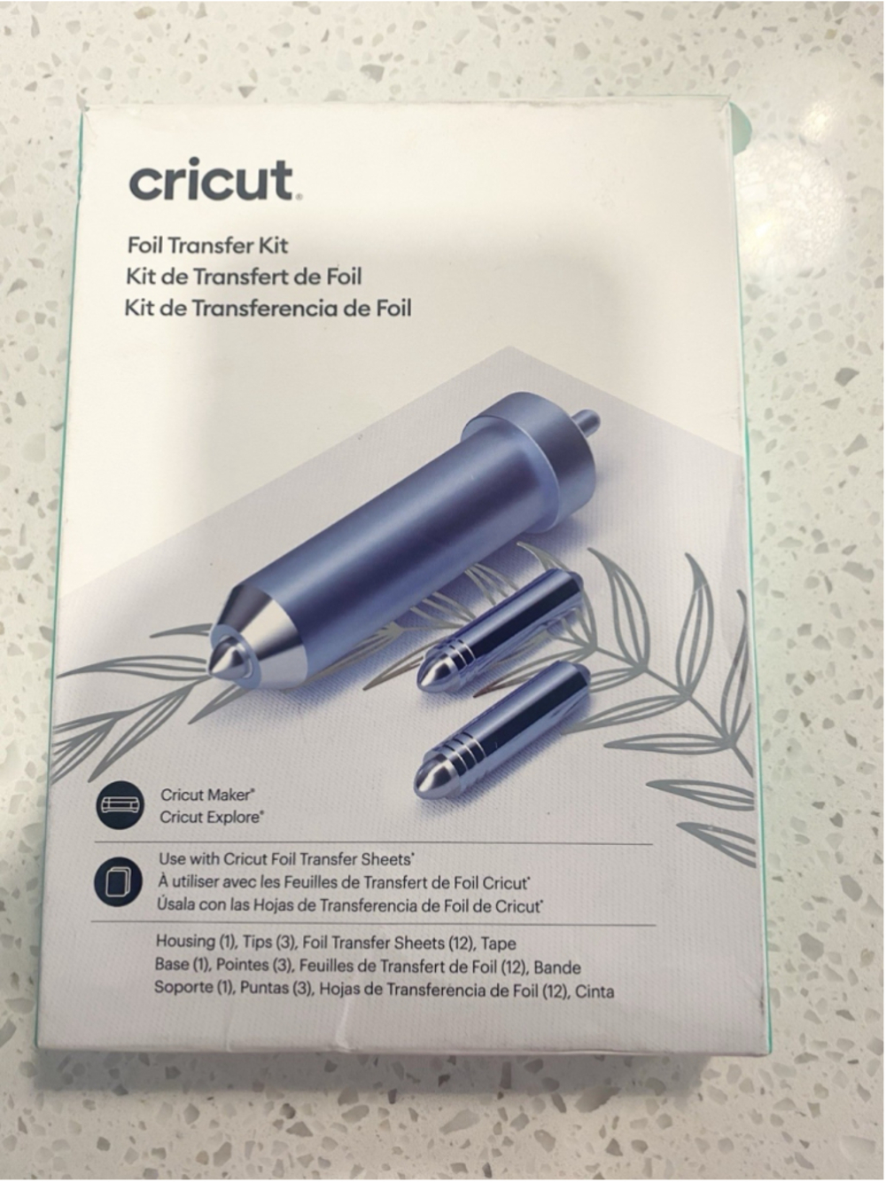 Cricut Foil Transfer Kit 3-in-1 Maker Explore Fine Medium Bold Tips Open Box